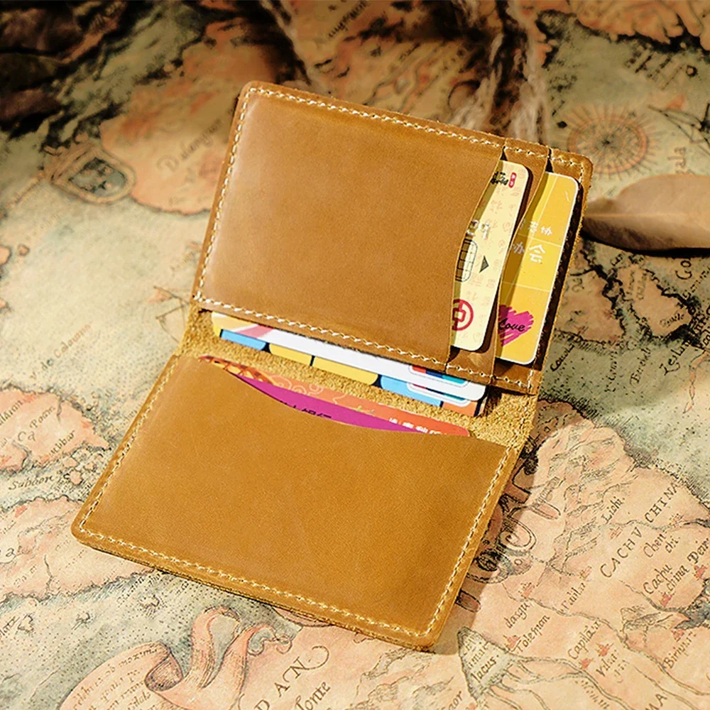 Genuine Leather Credit ID Card Holder Unisex
