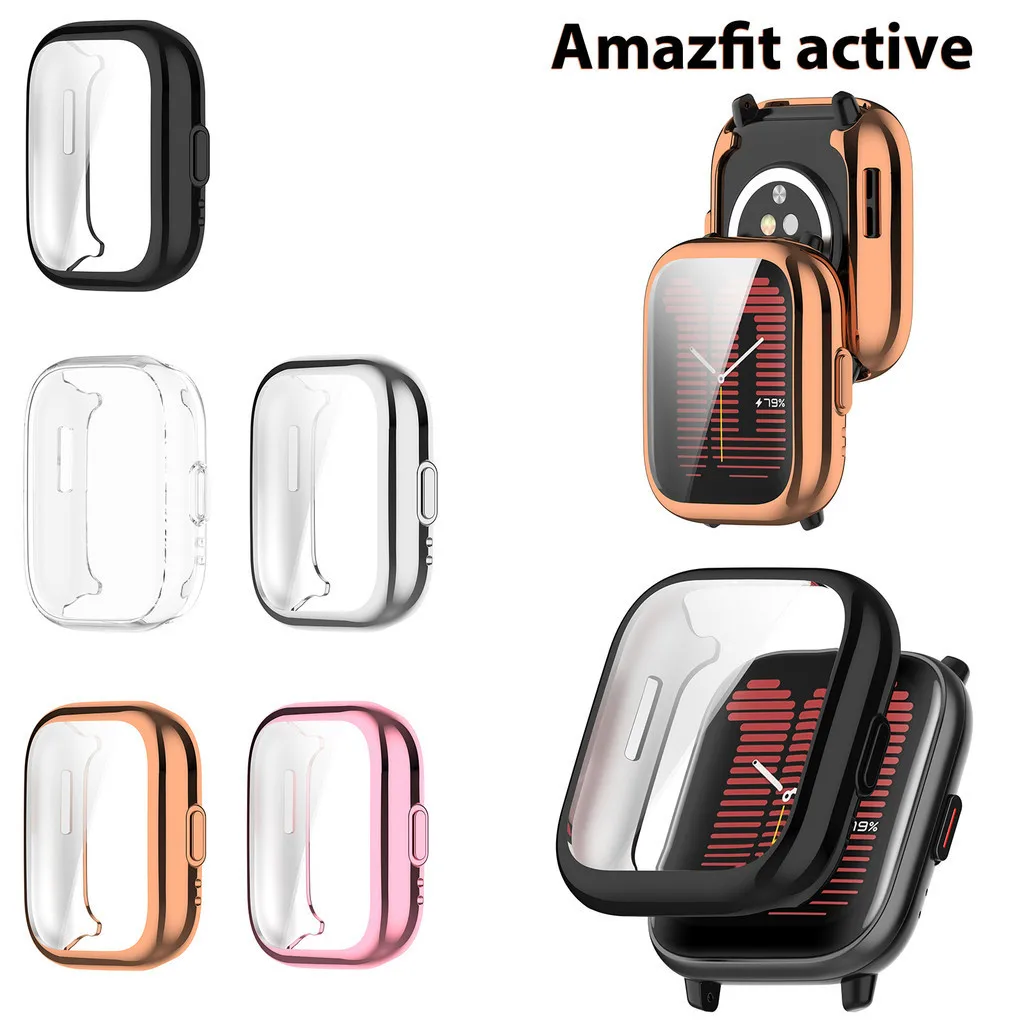 Enhanced TPU Soft Electroplating Smartwatch Screen Protector Frame - Anti-Scratch Full Coverage Case Cover