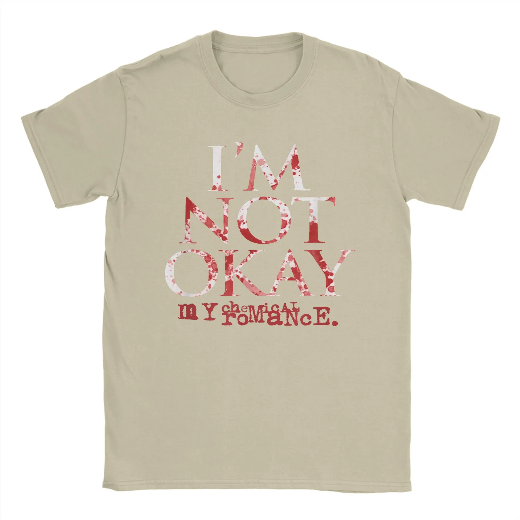 I'm Not Okay Graphic Vintage Men's T-Shirt - Short Sleeve Round Neck 100% Cotton Summer Tee