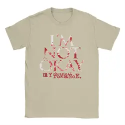 I'm Not Okay Graphic Vintage Men's T - Shirt - Short Sleeve Round Neck 100% Cotton Summer Tee - S (Beige)