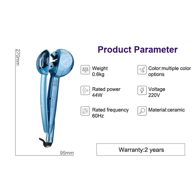 【US/UK/EU Plug】 Household Fully Automatic Electric Ceramic Heating Curling Iron Fashionable Large Wave Electric Curling Iron 6