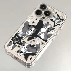 Luxurious Clear Black Guitar Cat Phone Case for Samsung M23 5G (T - 186T2722401)