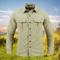Chemise légère et respirante, chemise tactique multifonctionnelle, chemise de travail d'extérieur à manches longues, protection solaire de sport respirante 2