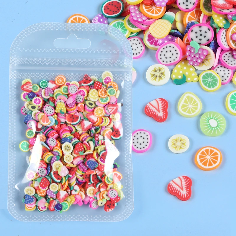 40 pcs Polymer Clay Cabochons Fruits Slices Many Kinds Slime Charms DIY  Jewelry