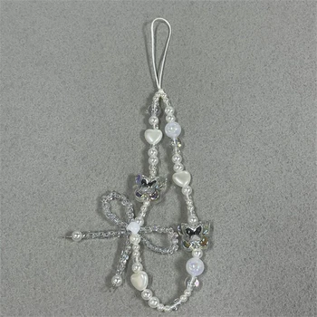 Butterfly Pearl Phone Charm 1