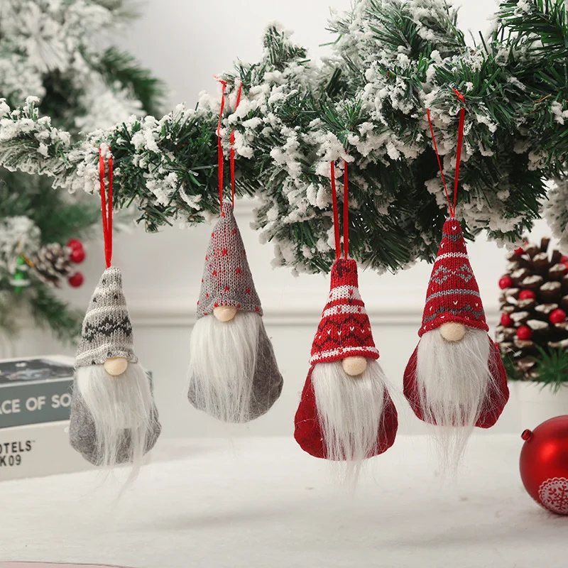 Red Hat Gnome Santa Christmas Decorations for Home