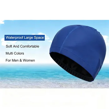 Unisex PU Waterproof Swim Cap 1