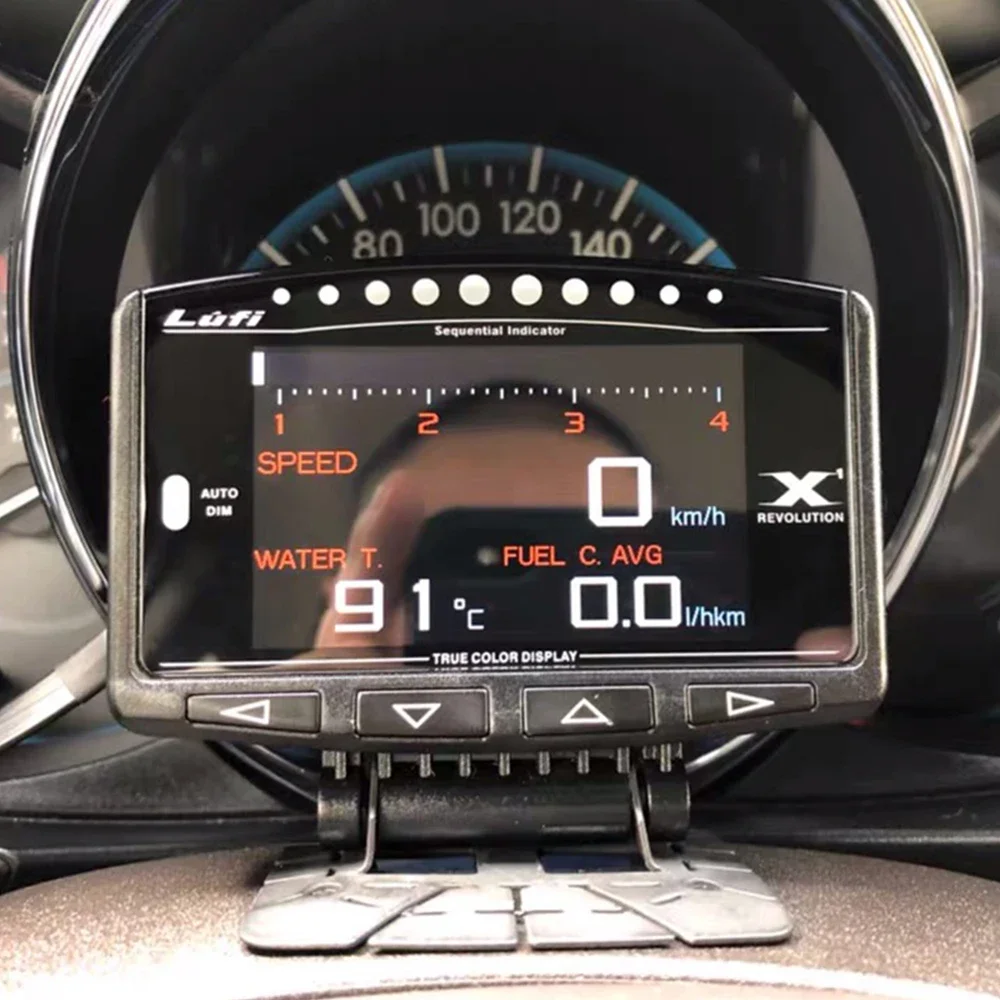 Lufi Ʈ  Ƽ 跮 ,  , ͺ νƮ  з µ, RPM ӵ, HUD ڵ ׼, X1 OBD2