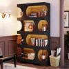 Tribesigns 71" Tall Bookcase, 4-Tier S-Shaped Bookshelf, Wood Decorative Storage Shelving, Modern Freestanding Display Shelves