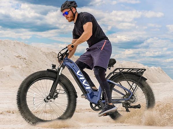 Vivi ACE07 Electric Bike for Adults, 26" x 4.0 Fat Tire Ebike, 1500W Peak Motor Electric Bike, 48V 720WH Removable Battery 3