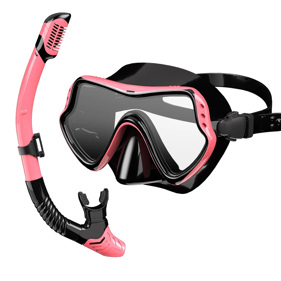 Diving mask breathing tube set fully dry professional diving goggles nose protection integrated snorkeling swimming goggles