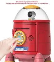 Electric Rocket Piggy Bank Toy Banks To Save Money Coin Kids Automatically Moneybox Puzzle Educational Toys for Boys Girls Kids 2
