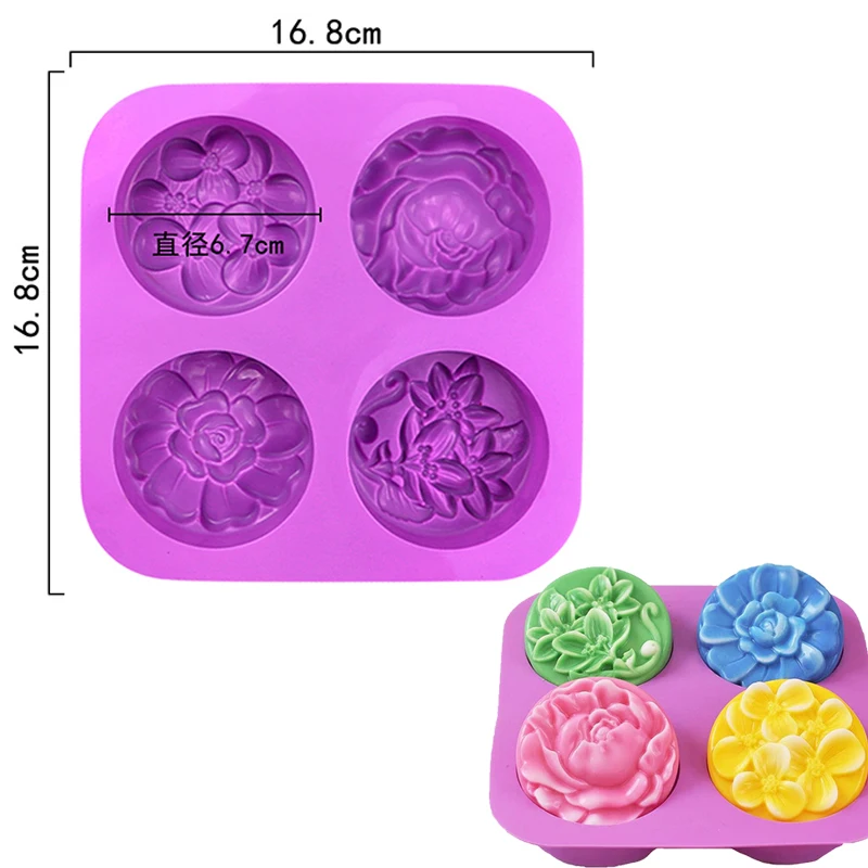 Angel Soap & Bath Bomb Silicone Mold - Floral & Celestial Design Collection