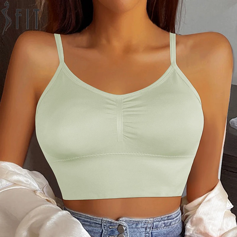 Summer Women Sexy Crop Tops Sports Bra Female Tube Tops Sleeveless Camis Seamless Bra Bandeau Crop Top Tanks | - AliExpress