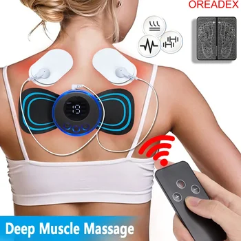 EMS Massaggiatore per il collo Stimolatore muscolare elettrico Adesivo cervicale Patch per massaggio Cuscinetti a impulsi a bassa frequenza Sollievo dal dolore al corpo Masajeador