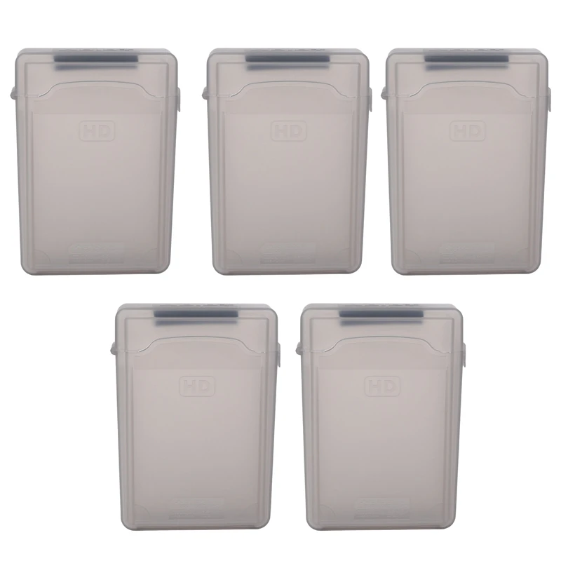 3.5" IDE SATA HDD Hard Drive Disk Plastic Storage Box Case Enclosure Cover 5 Pcs external hard drive case hard drive enclosure hard disk case hdd case enclosure