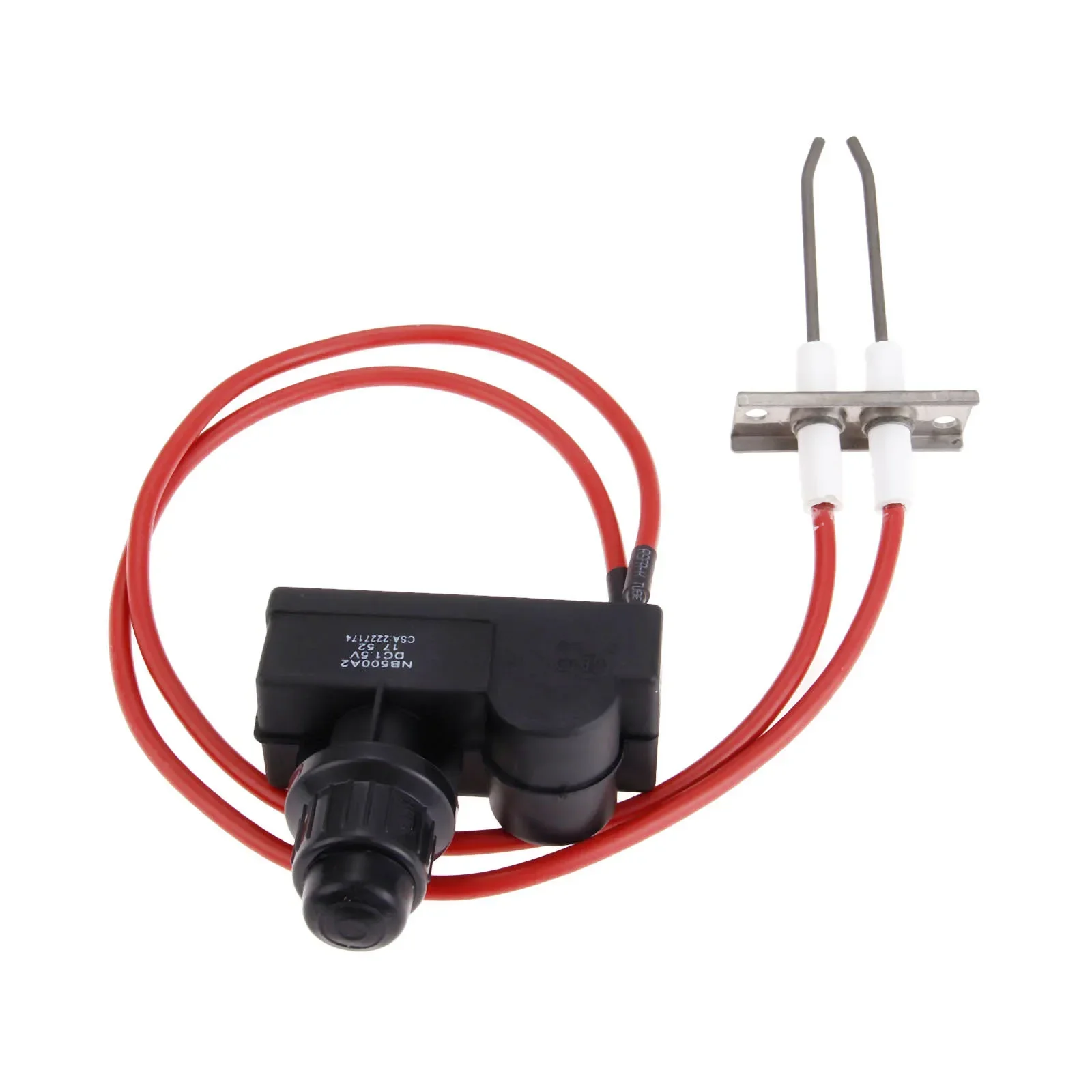 1Pc Double Ignition Kit Electronic Igniter with High Spark Plug Wire Length 450mm Each for Grill/ Heater/ Water Heater Gas Equip