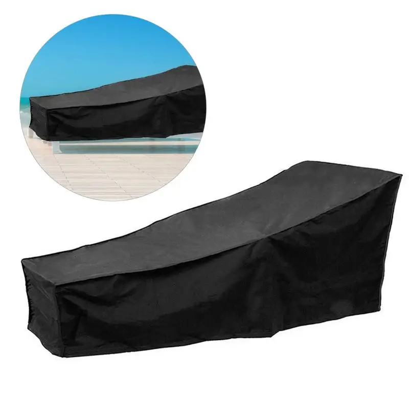 

Outdoor Chaise Lounge Cover Recliner Protective Cover Waterproof Patio Chair Cover Garden Sunbed Cover Rectangular Lounger Cover