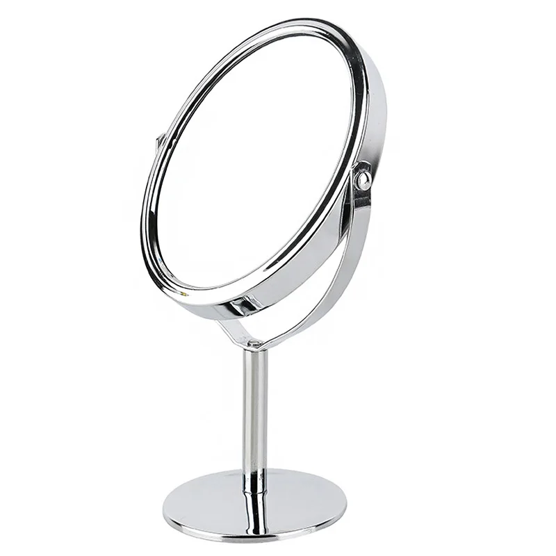 Desktopmetalmakeupmirrordoublesideddressing360rotatingportable