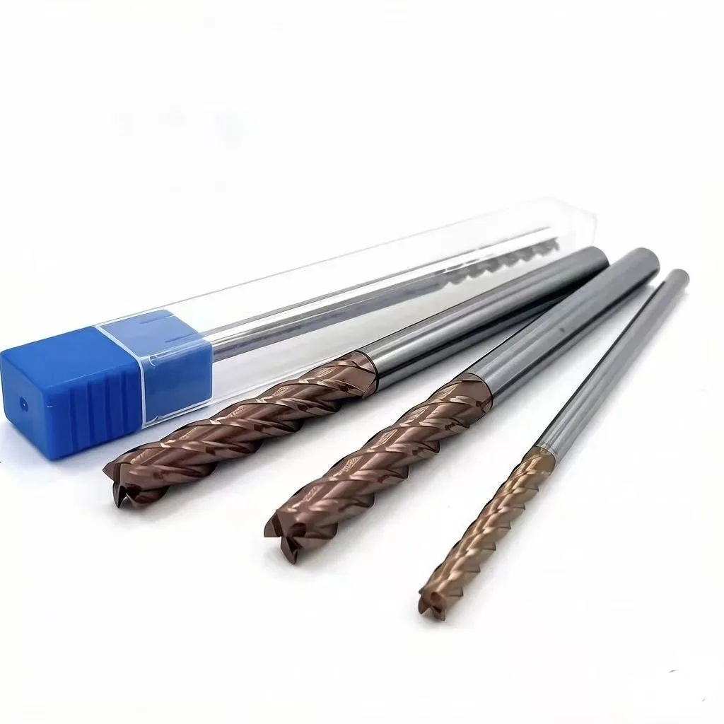 Long Reach Carbide End Mill – D6mm Shank 4/6mm Shank Options, 75–250mm Length CNC Milling Cutter for Deep Machining & Metal Cutting 3