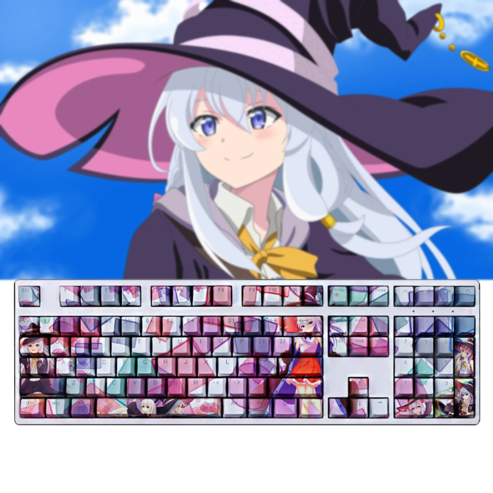 

Pbt Transparent Key Cap Five Sides Thermal Sublimation Key Cap Game Animation Character Key Cap Computer Keyboard Accessories