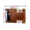 Cowhide Anti-magnetic Men's Money Clip with Iron Suction Retro Multi-card Card Holder Multifunctional Ultra-thin Short Wallet 6