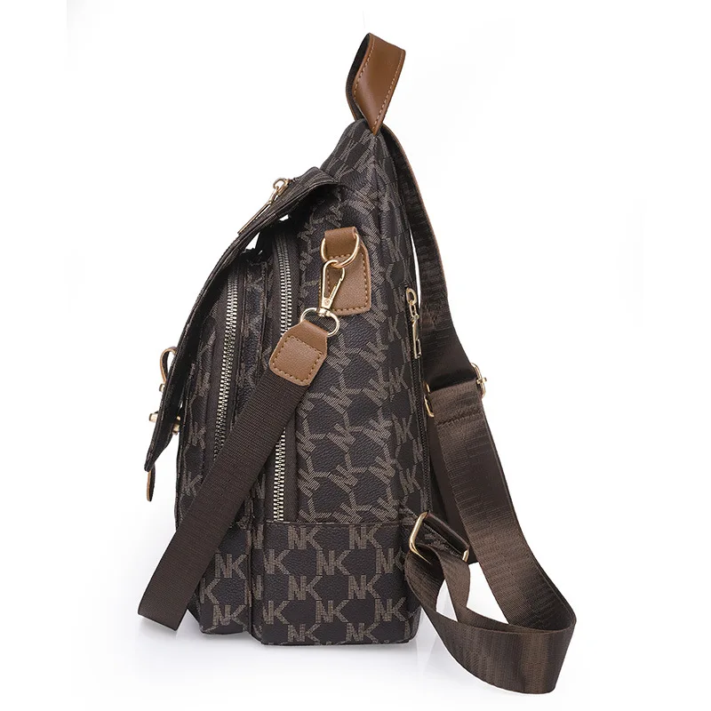 European And American Pu Soft Leather Backpack Female Student Schoolbag Fashion Large Capacity Business Travel Ladies Backpack