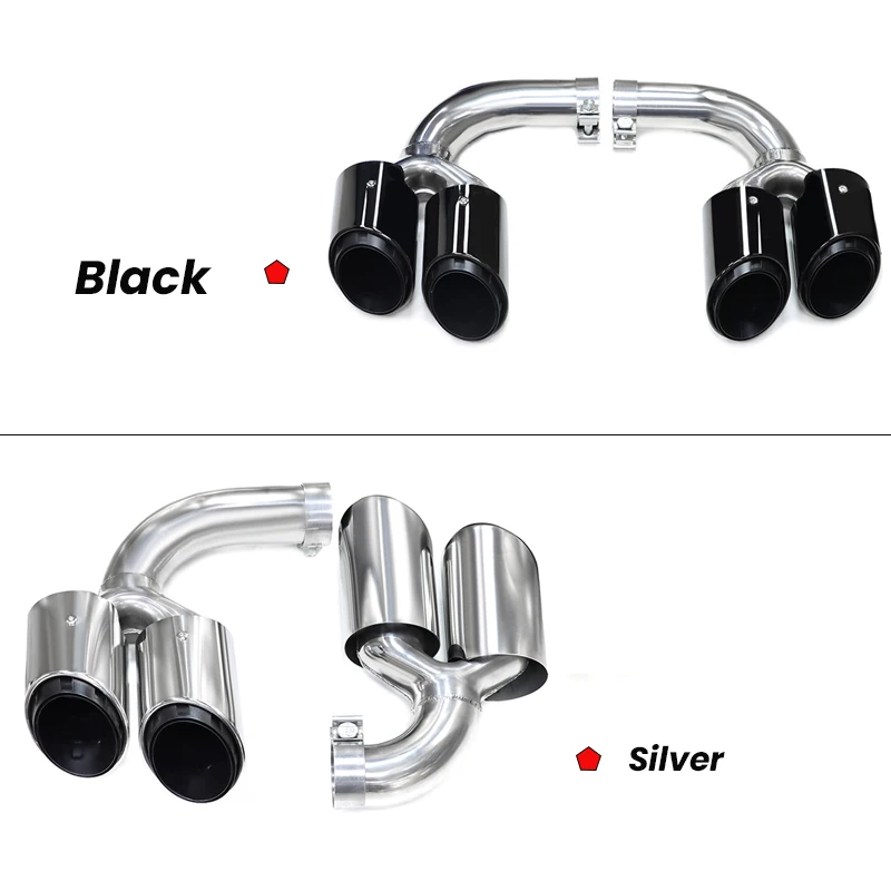 포르쉐 카이엔 2018-2024 쿼드 배기 하이브리드 가솔린 머플러 팁 테일파이프 시스템 노즐 액세서리 개조 외장