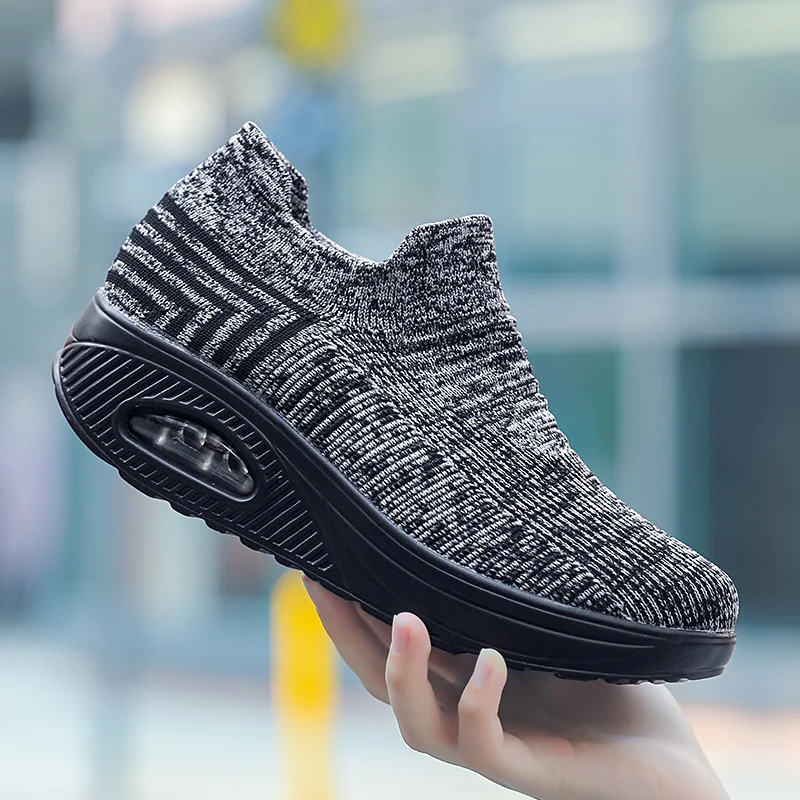 

Sneaker Lightweight Walking Shoes for Women Slip-on Jogging Sports Plat Shoe Air Cushion Women's Outdoor Casual Footwear