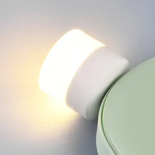 

USB Plug Lamp Computer Mobile Power Charging Book Round Light LED Eye Protection Reading Bedroom Night Light Decoration Home