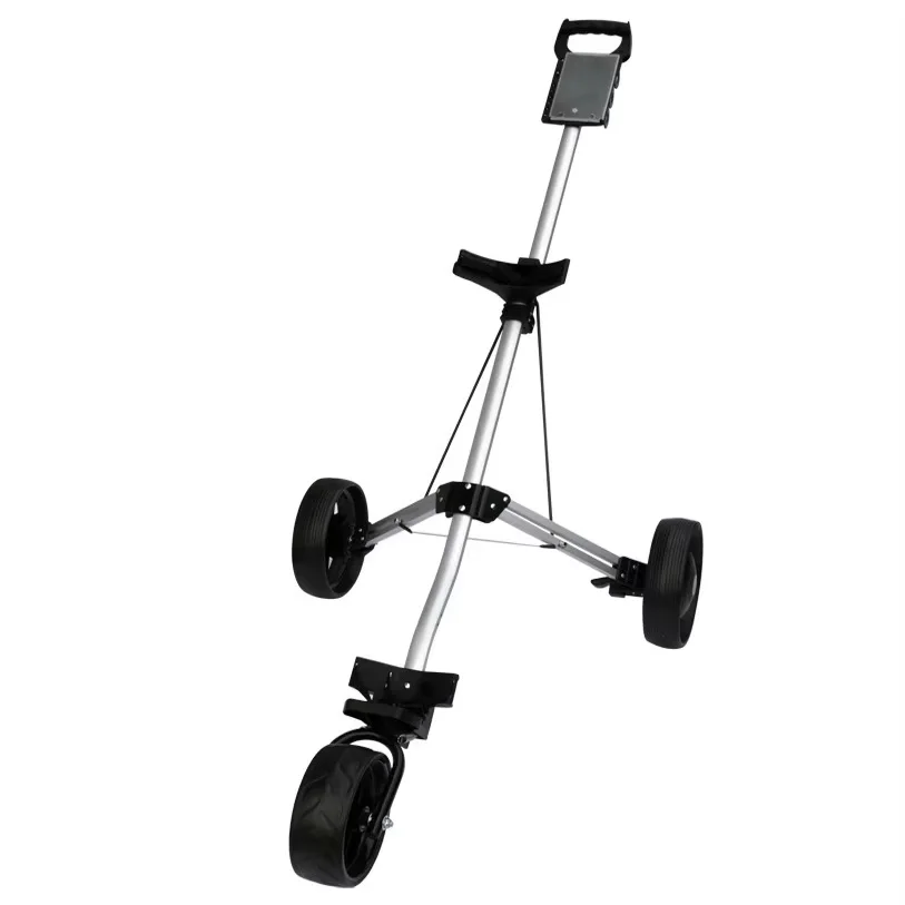 3 Wheels Golf Pull Cart Hand push Golf Trolley Foldable and Portable