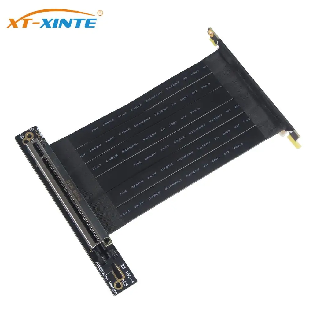 Double 90 Degree Right Angle Video Card Extension Cable Gen3 PCI