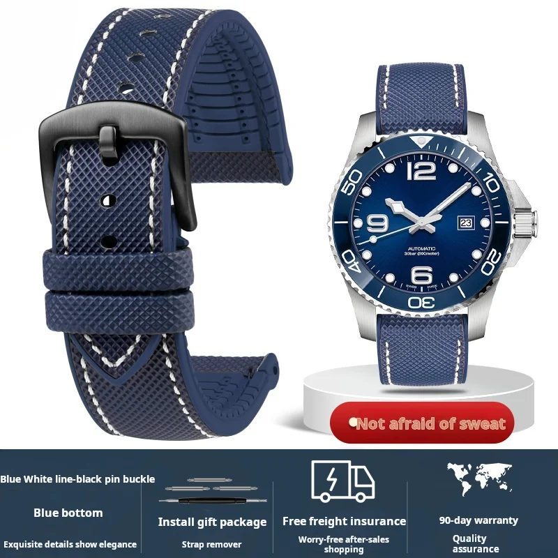 Vibrant Multi-Color Nylon Rubber Watch Strap Bracelet for Men - Available in Various Sizes