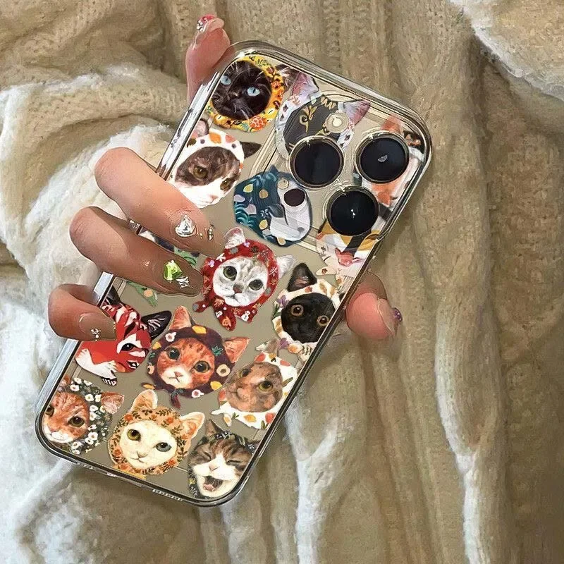 Vibrant Cat-Themed Phone Case