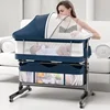 home. 3 in 1 Baby Bassinet, Upgraded Beside Crib with 360° Highly Visible Mesh wall, Comfy Co-sleeper Bassinet with mattress 1