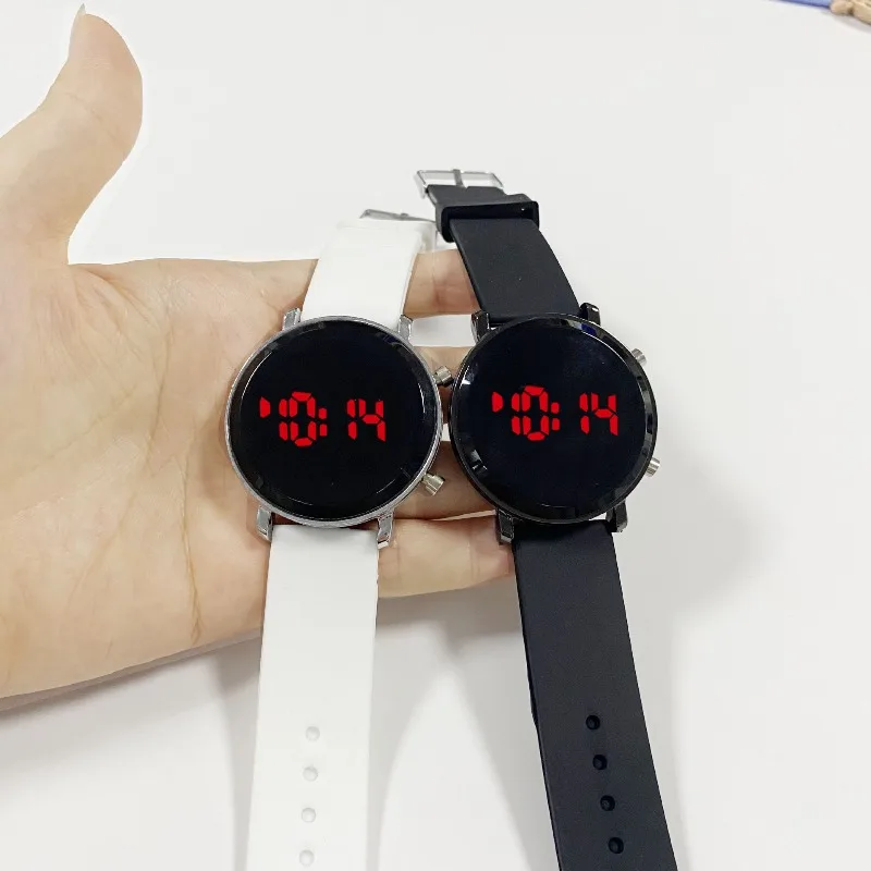 Elegant Unisex LED Watch with Silicone Strap - Stylish Digital Timepiece for Women and Men, Casual Sports Design