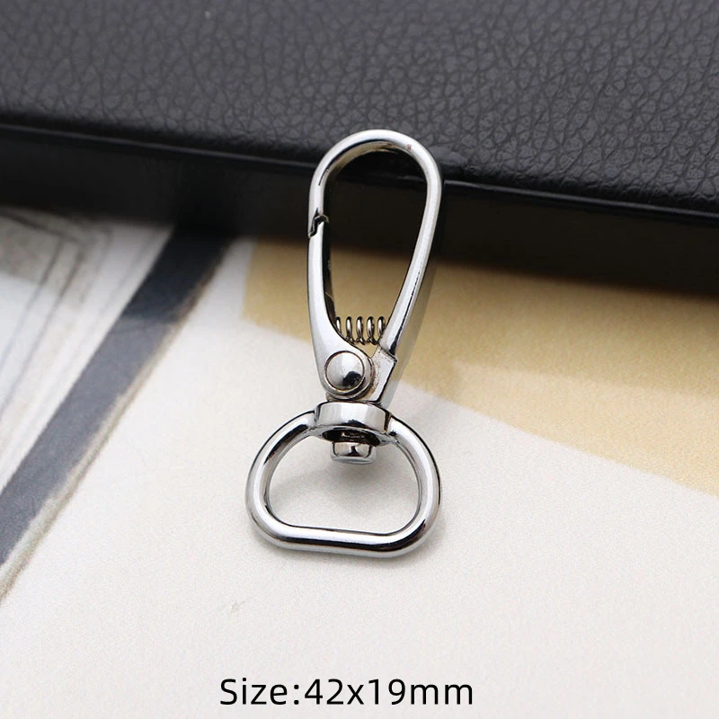 20 stuks draaibare sluitingen Lanyard karabijnhaak met sleutelring, zinklegering gebogen kreeft tas sluitingen, sleutelhanger trigger clips haak voor doe-het-zelf tassen, sieraden, ambachtelijke