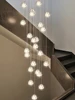 Modern K9 Crystal LED Ceiling Chandelier Lobby Lustre Staircase Kitchen Spiral Lamp Decoration Home Appliance Ceiling Light 1