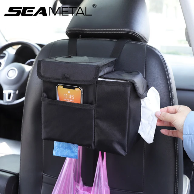 2 STÜCKE Tragbarer faltbarer Auto-Mülleimer Universal faltbarer  Auto-Mülleimer Papierkorb Hängende Reise-Aufbewahrungsbox Tasche