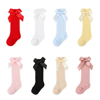Pudcoco Baby Girls Knee High Socks Toddler Mesh Bowknot Breathable Dress Socks with Bow Little Girls Tube Stockings 6