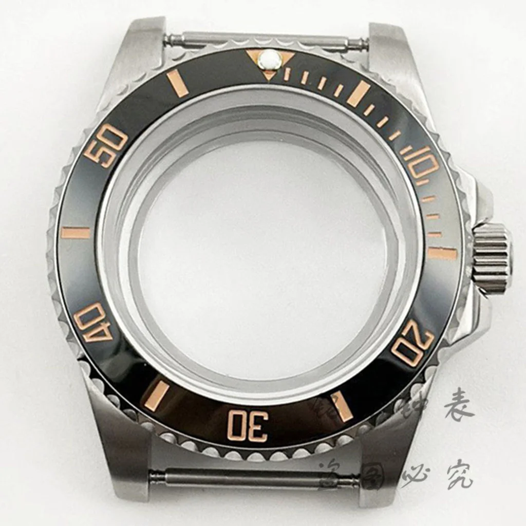 Deep Blue Bezel 40MM Diver Watch Case with Waterproof Sapphire Crystal