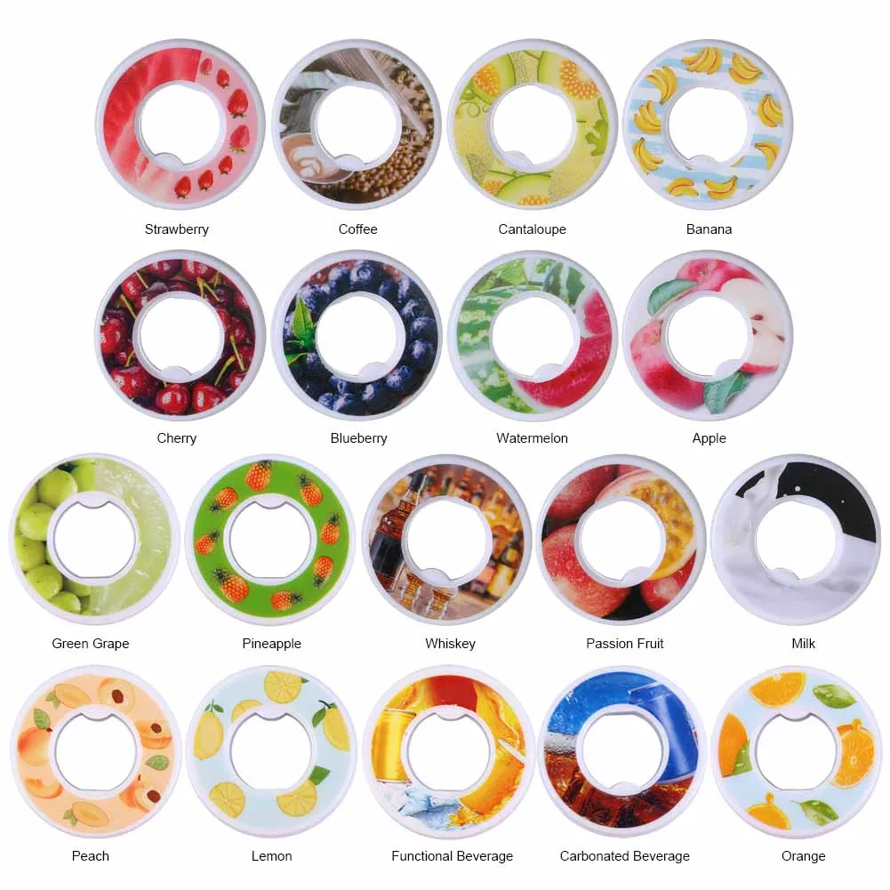 1-5PCS Air Flavor Pods Water Bottle Flavor Caps Fruit Scent Pods for Water Bottles Sports Water Cup Rings for Outdoor Sport