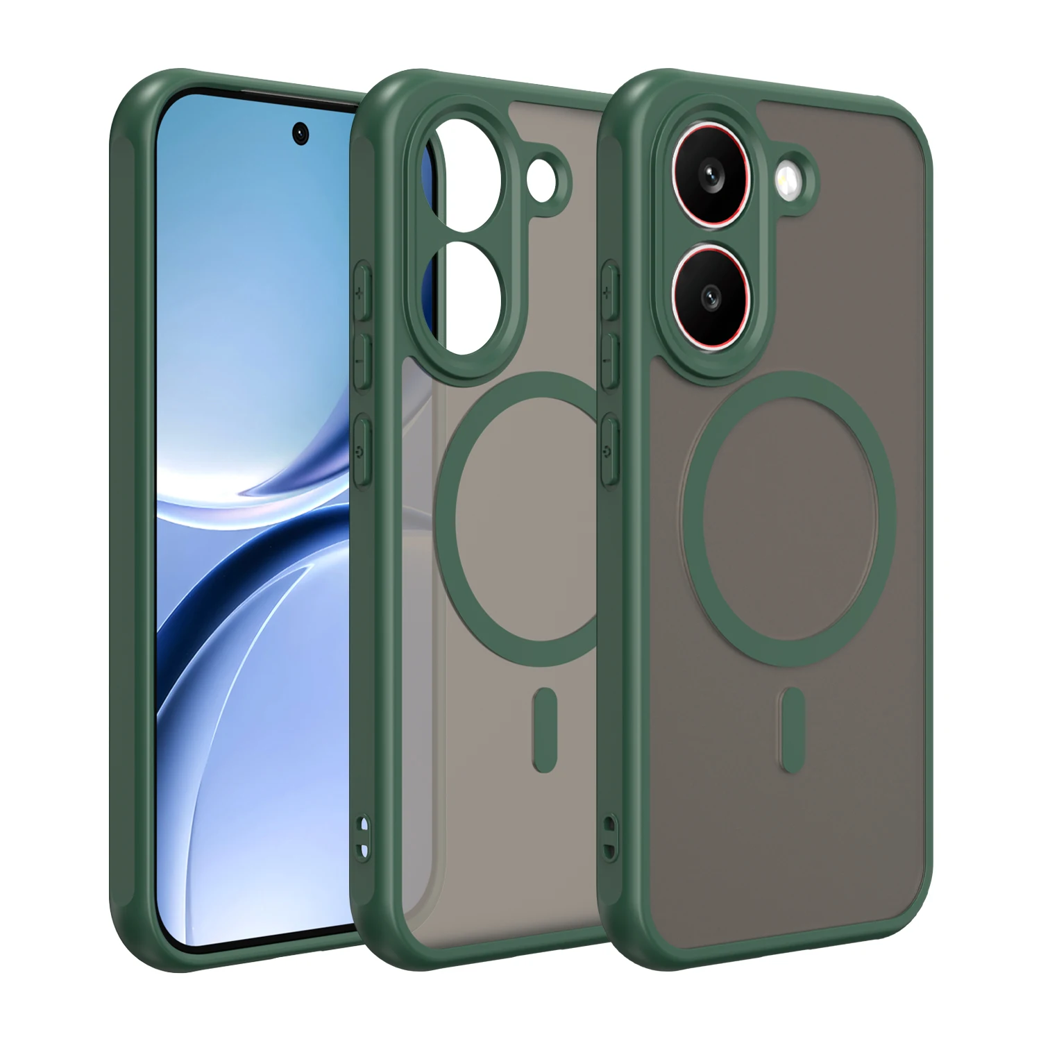 Matte Translucent Magnetic Shockproof Magsafe Phone Case