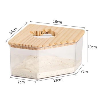 Hamster Bathroom House Clear Hamster Sand Box Bathtub Bathroom Toilet Small Pet Bath Container Transparent Supplies 8