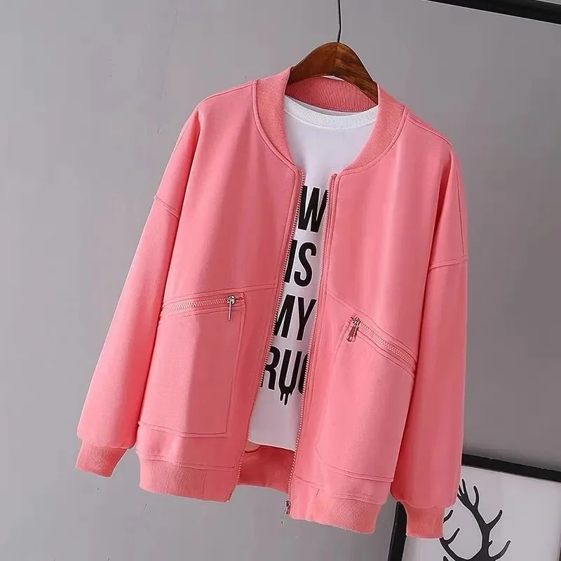 Short Jackets Women's cardigan 2023 Spring and Autumn New Versatile Casual Sports Fashion Baseball Coat Women Jacket Cotton