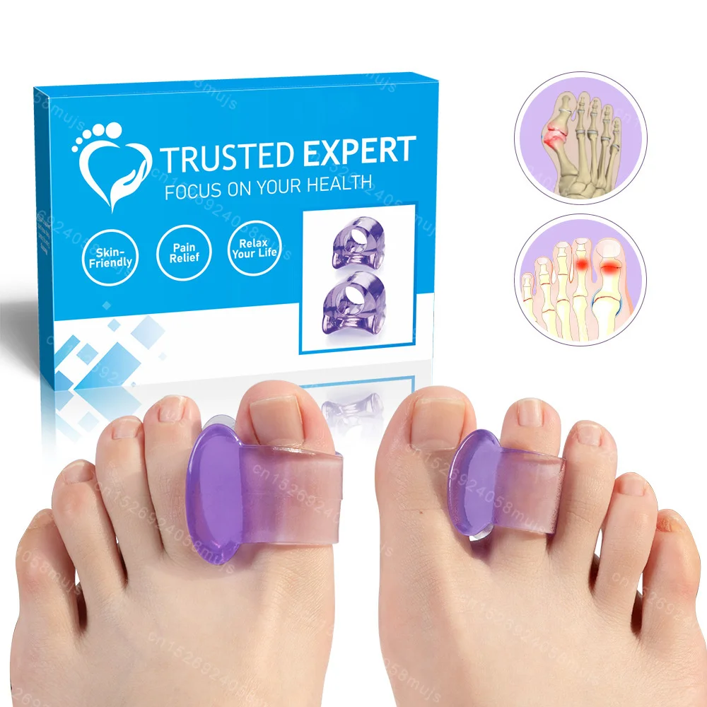 4PCS Silicone Thumb Corrector Bunion Toe Spreader Separator Hallux Valgus Protector Finger Straightener Adjuster Foot Care Tool
