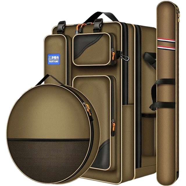 Canvas Fishing Gear Bag Fishing Rod Bag Multi-purpose Fishing Bag