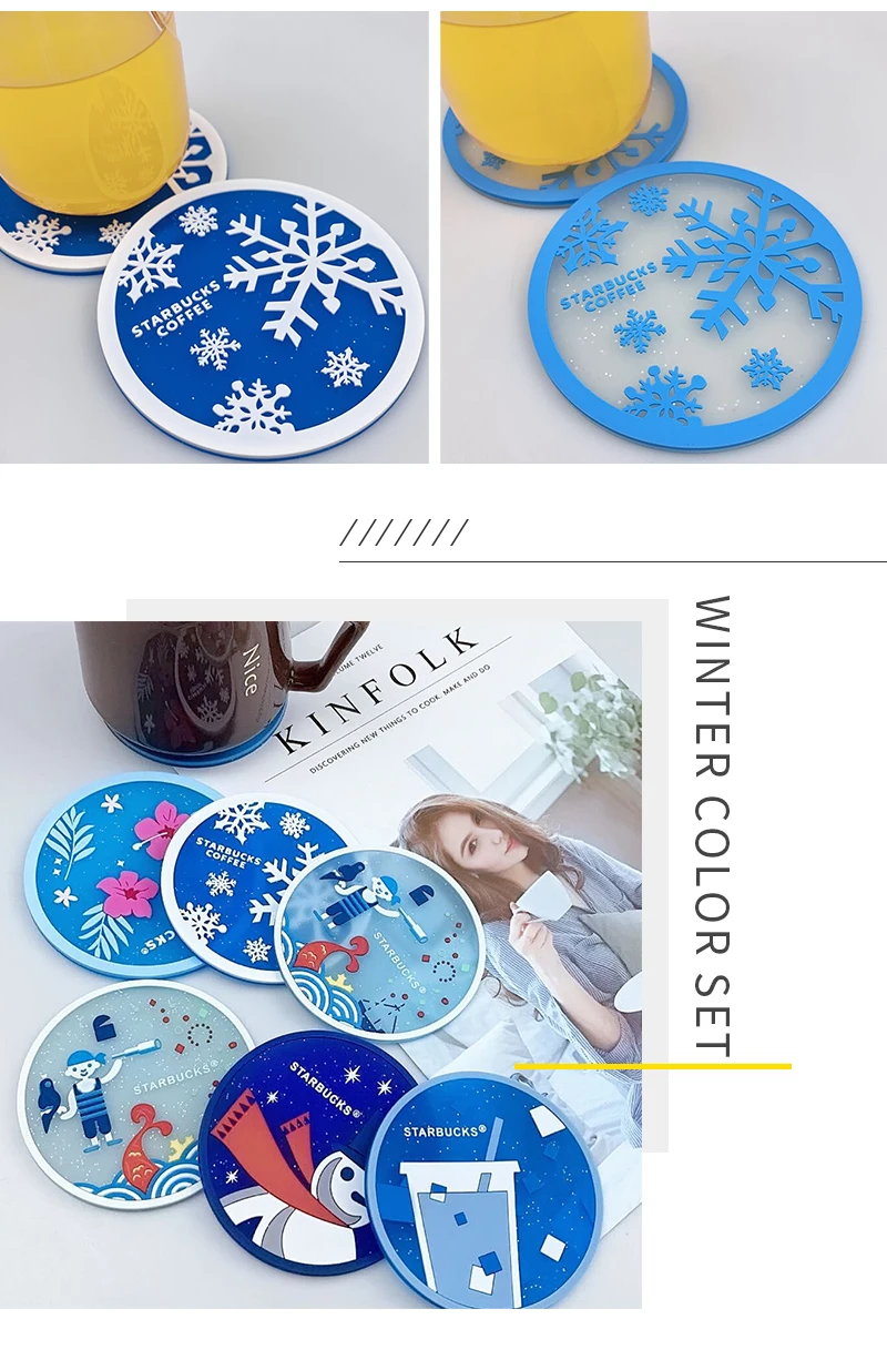 Factory Custom Soft PVC Rubber Silicone Coasters Customization 3D Custom Silicone Rubber Coaster Cup Mat Coaster Silicone Sofa 14 S4773b88e73cf489dbe722f7f3d0638a3R