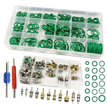 Kit di Riparazione per Aria Condizionata Auto, Set di Installazione Climatizzatore, Kit Guarnizioni AC Auto, 372 Pezzi Totali