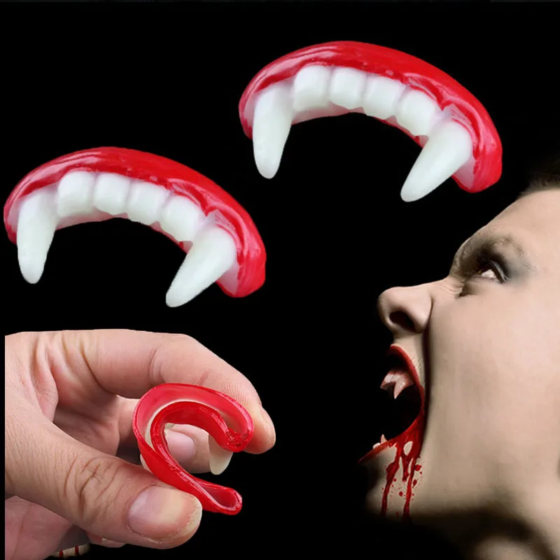 Spooky Vampire Dentures for Halloween Parties and Pranks